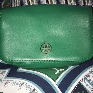 Tory Burch Kelly green crossbody bag